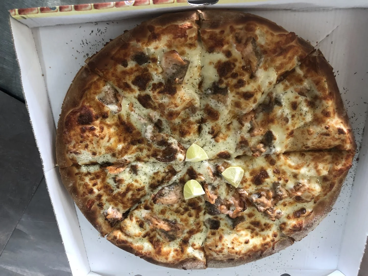 Rapido's Pizza, pizza saumon base crème citron